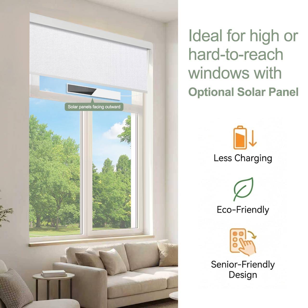 Amazon.com: Tipiace Motorized Blinds with Remote Sunshine Fabric